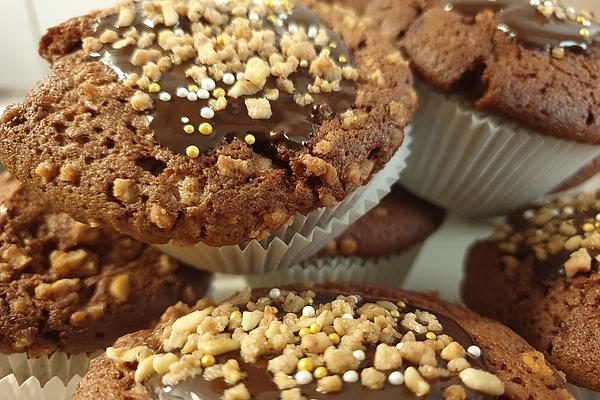 Baileys Muffins with Hazelnut Brittle