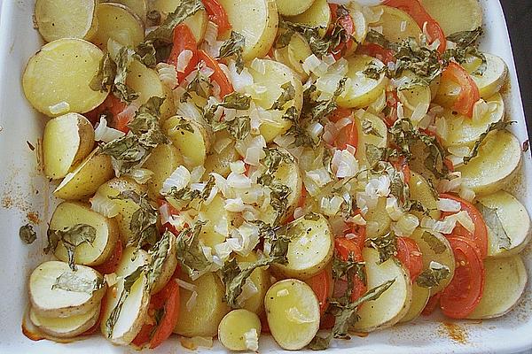 Baked Basil-potatoes