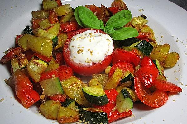 Baked Bell Pepper and Potato Vegetables