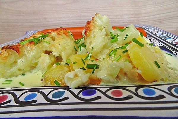 Baked Cauliflower with Camembert Sauce
