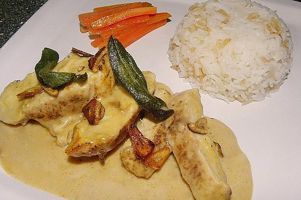 Baked Chicken Breast with Cheese Fondue Sauce