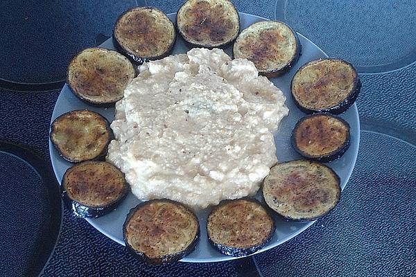 Baked Eggplant with Hummus Dip