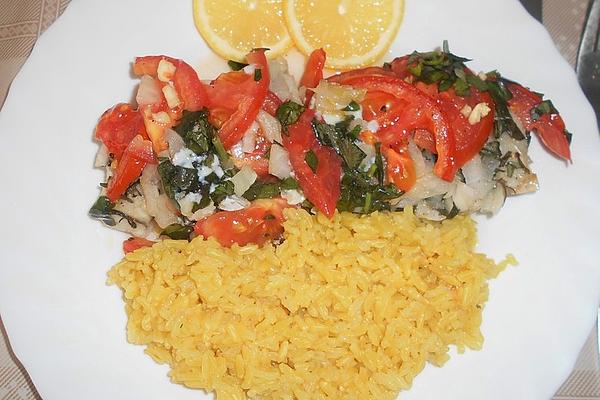 Baked Fish with Tomatoes and Fresh Herbs
