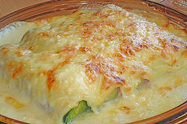 Baked Leek Wrapped in Ham