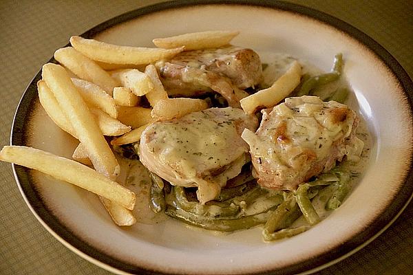 Baked Pork Medallions with Mushroom Cheese Sauce