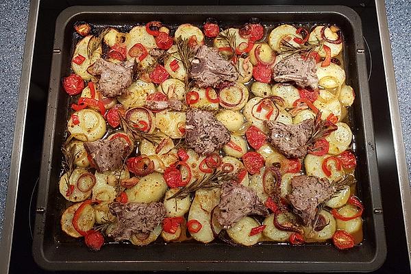 Baked Potatoes with Lamb Chops
