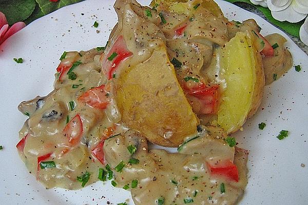 Baked Potatoes with Mushroom Cream