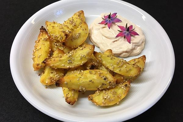 Baked Potatoes with Sesame Seeds