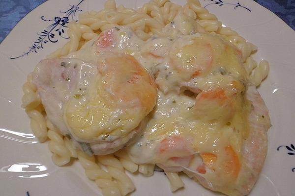 Baked Schnitzel in Crème Fraîche Cream Sauce