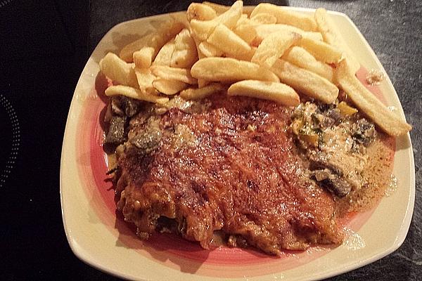 Baked Schnitzel with Vegetables
