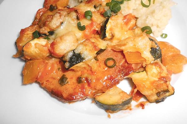 Baked Smoked Pork with Vegetables