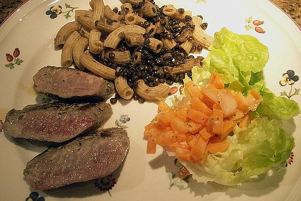 Balsamic Lentils with Pasta