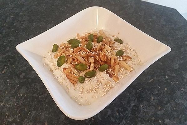Banana Curd with Almond Crunch