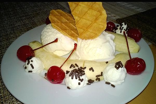 Banana Split with Amarena Cherries