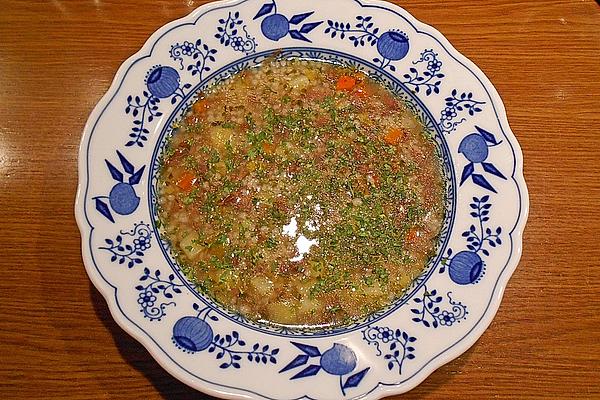 Barley Soup Great-grandmother`s Style