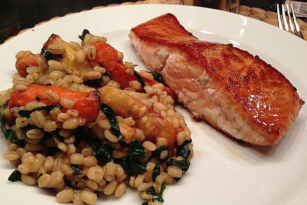 Barley with Roasted Carrots and Parsnips