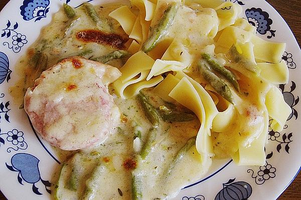 Bean Gratin with Pork Medallions