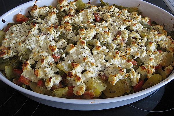 Bean Mince Casserole with Cheese Topping