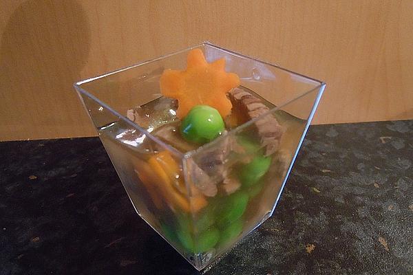 Beef Aspic with Roasted Pumpkin Seeds and Pumpkin Seed Oil