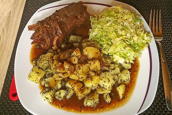 Beef Roulades with Marjoram Potatoes and Endive Salad