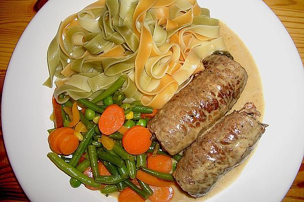 Beef Roulades with Olives and Sheep Cheese