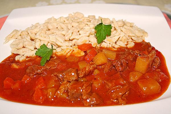 Beer Goulash with Beer Spaetzle – Old Franconian Style