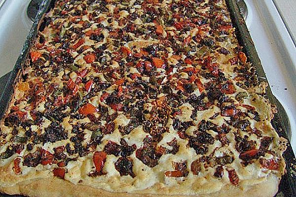 Bell Pepper Cake with Goat Cream Cheese