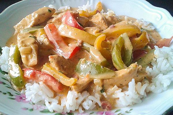 Bell Pepper Cream Chicken with Bacon