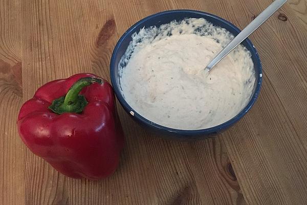 Bell Pepper with Tuna Curd Dip