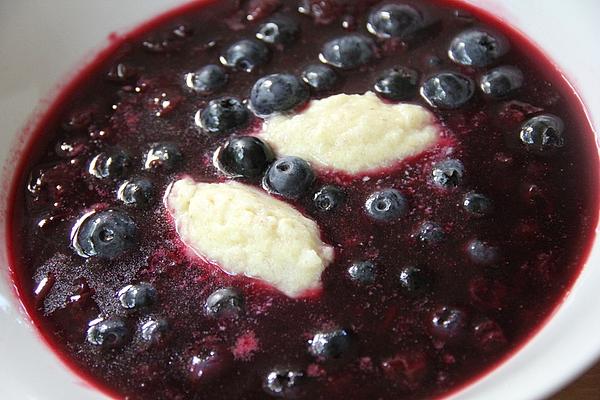 Blueberry Soup with Semolina Dumplings