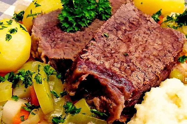 Boiled Beef on Bouillon Vegetables