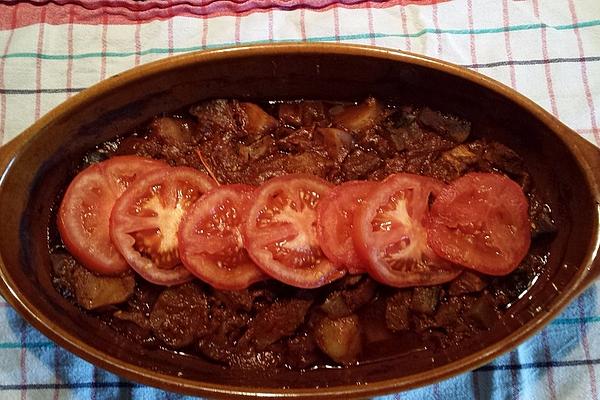 Braised Beef on Bed Of Vegetables