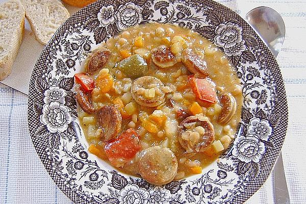 Bratwurst Stew with Beans