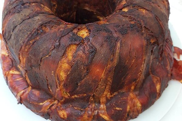 Bread Cakes Wrapped in Ham from Dutch Oven