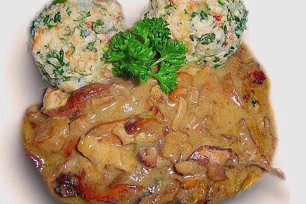 Bread Dumplings with Wild Mushroom Sauce