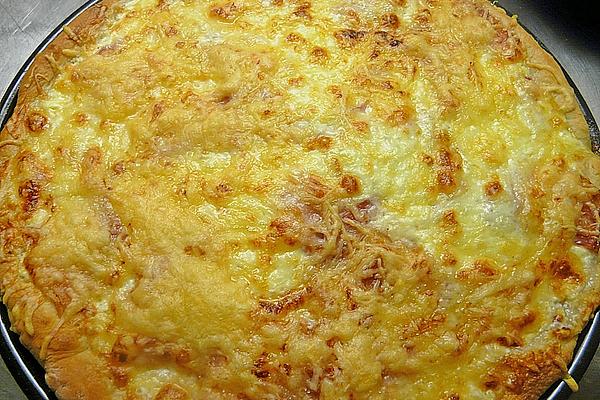 Bread Pizza with Bacon Onions