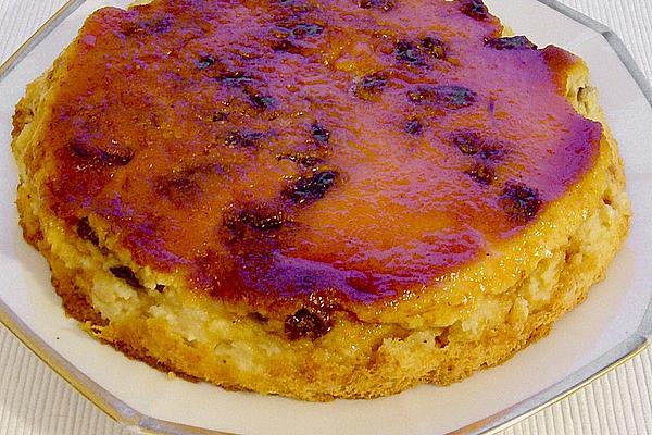 Bread Pudding with Caramel Topping