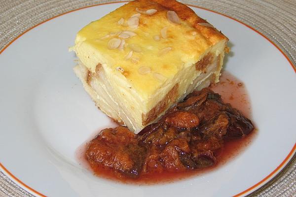Bread Pudding with Mascarpone Topping
