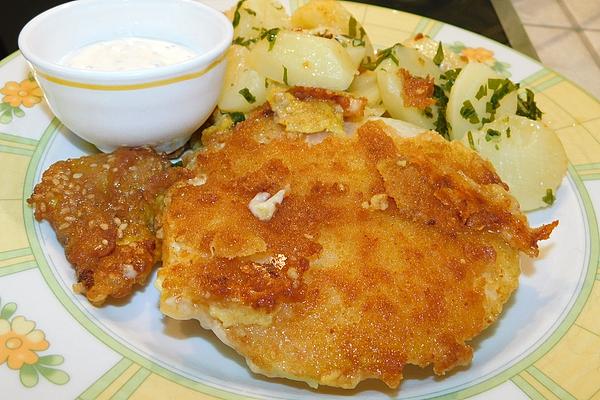 Breaded Kohlrabi Slices