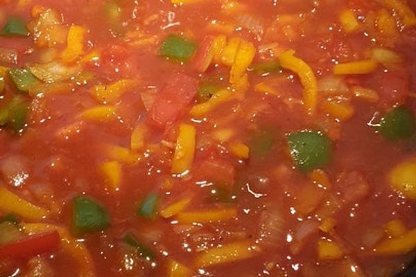 Breaded Schnitzel with Leek and Paprika Sauce