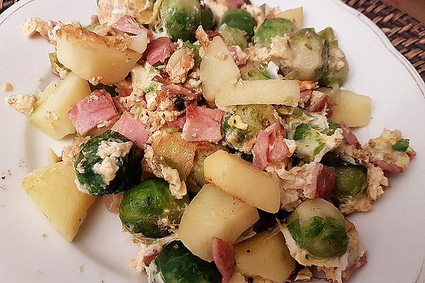 Brussels Sprouts Eggs Pan