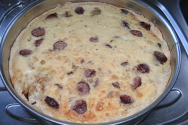 Brussels Sprouts Tart with Sausage