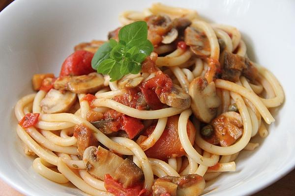 Bucatini with Farmer`s Sauce