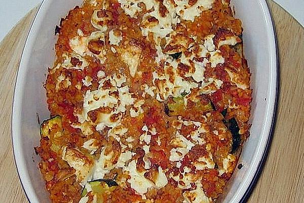Bulgur Sheep Cheese Casserole