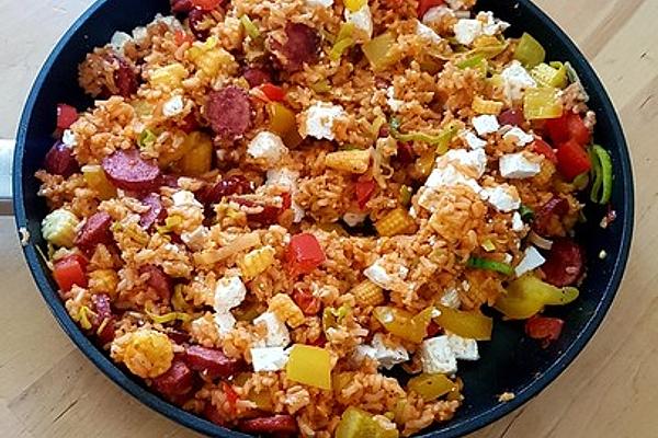 Cabanossi Pan with Rice