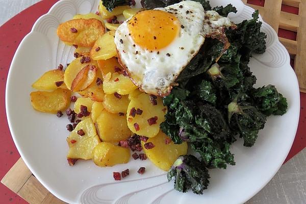 Cabbage Florets (flower Sprouts) with Fried Potatoes