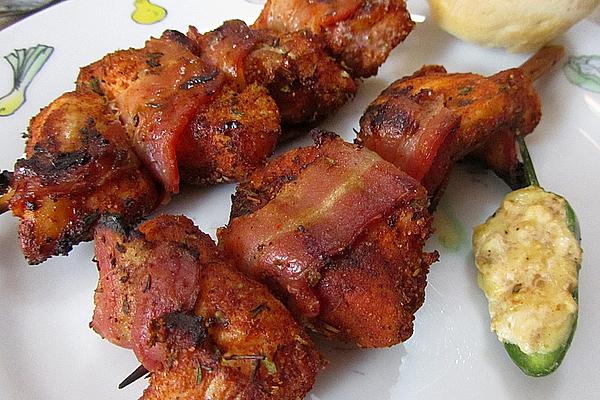 Cajun Bacon Chicken Skewers