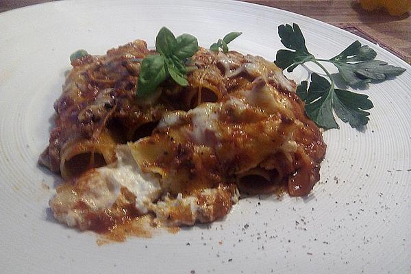 Cannelloni Filled with Cream Cheese