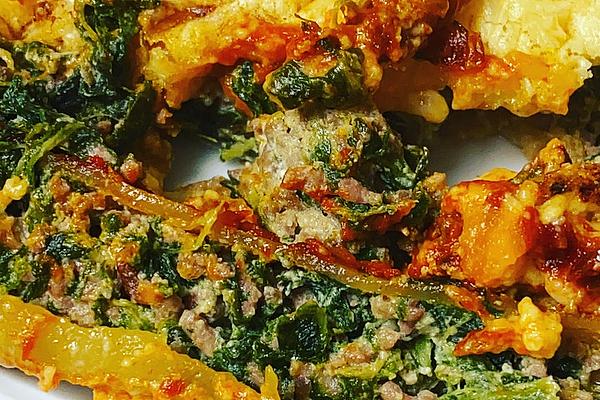 Canneloni with Minced Spinach Filling