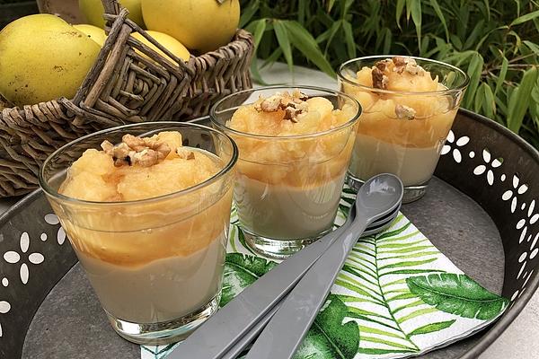 Caramel Cream with Quince Compote